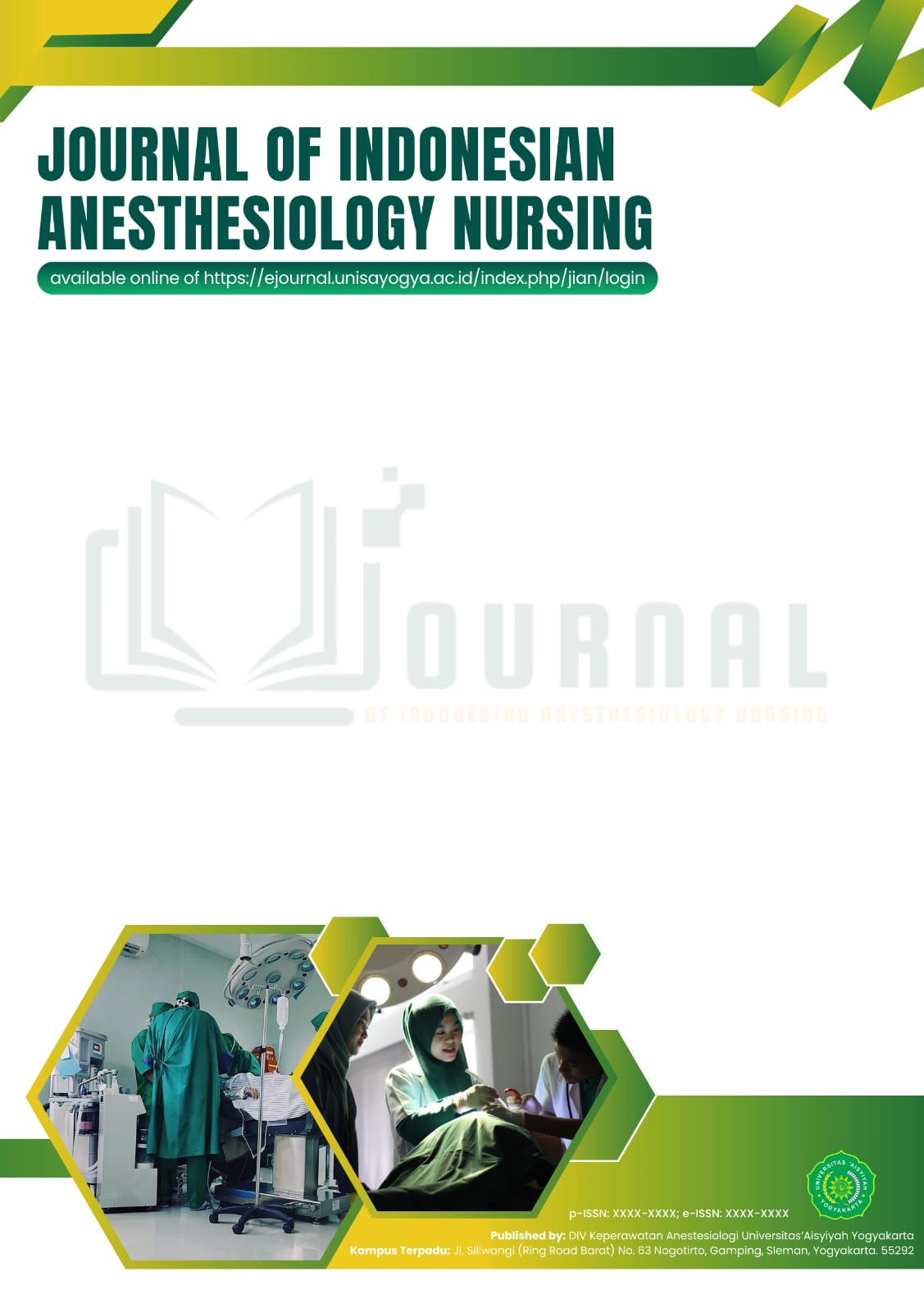 					View Vol. 1 No. 1 (2024): 	JIAN (Journal of Indonesian Anesthesiology Nursing)
				